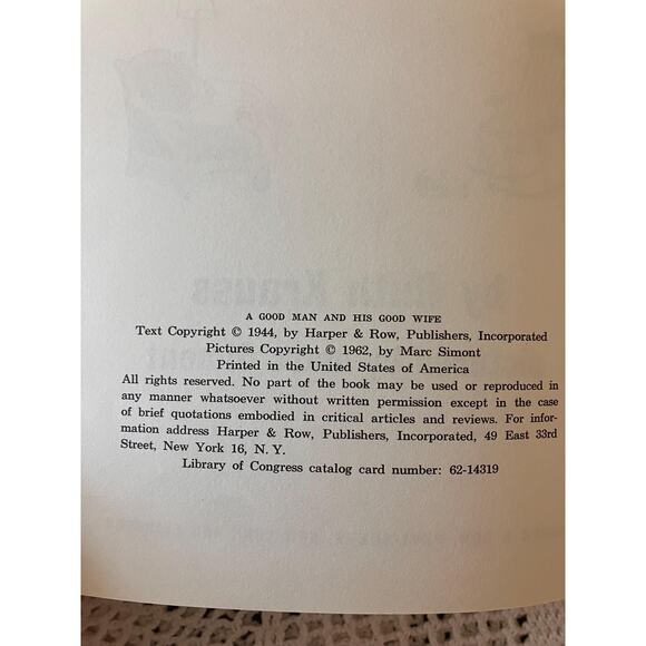 1962 A Good Man and His Good Wife: Vintage Children's Book, Ruth Krauss - Picture 4 of 8